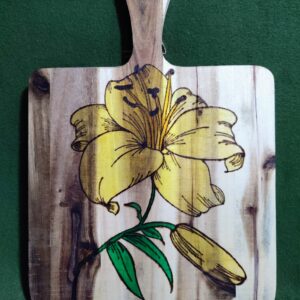 Planche à découper fleur jaune