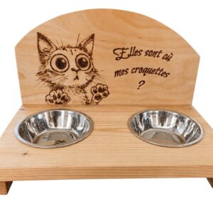 Support de gamelles à chat