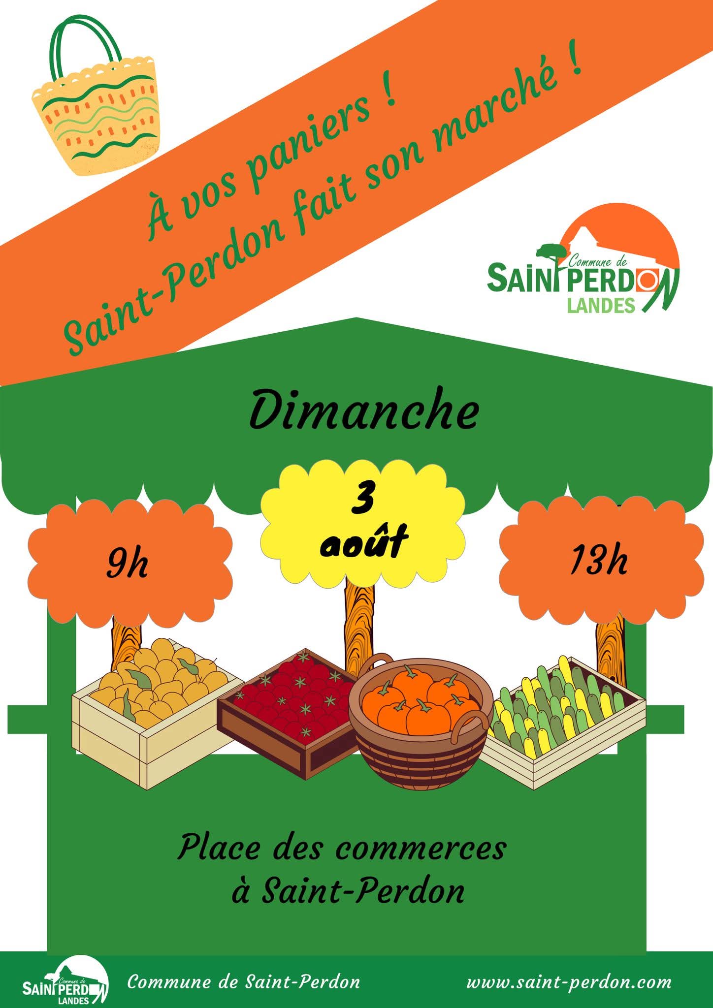 Marché des producteurs et créateurs dimanche 3 août à St Perdon