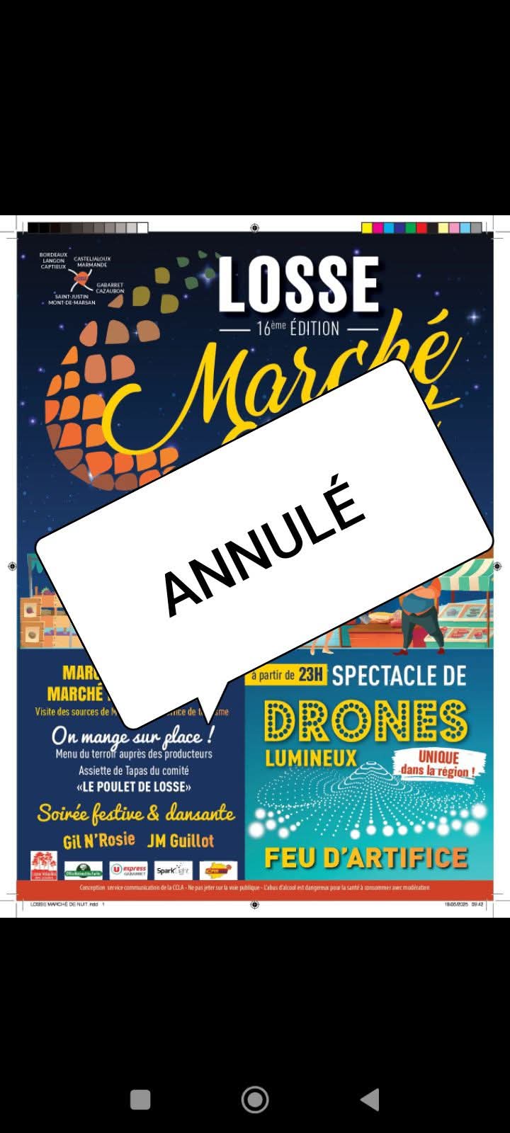 Marché de nuit à Losse Lundi 11 août